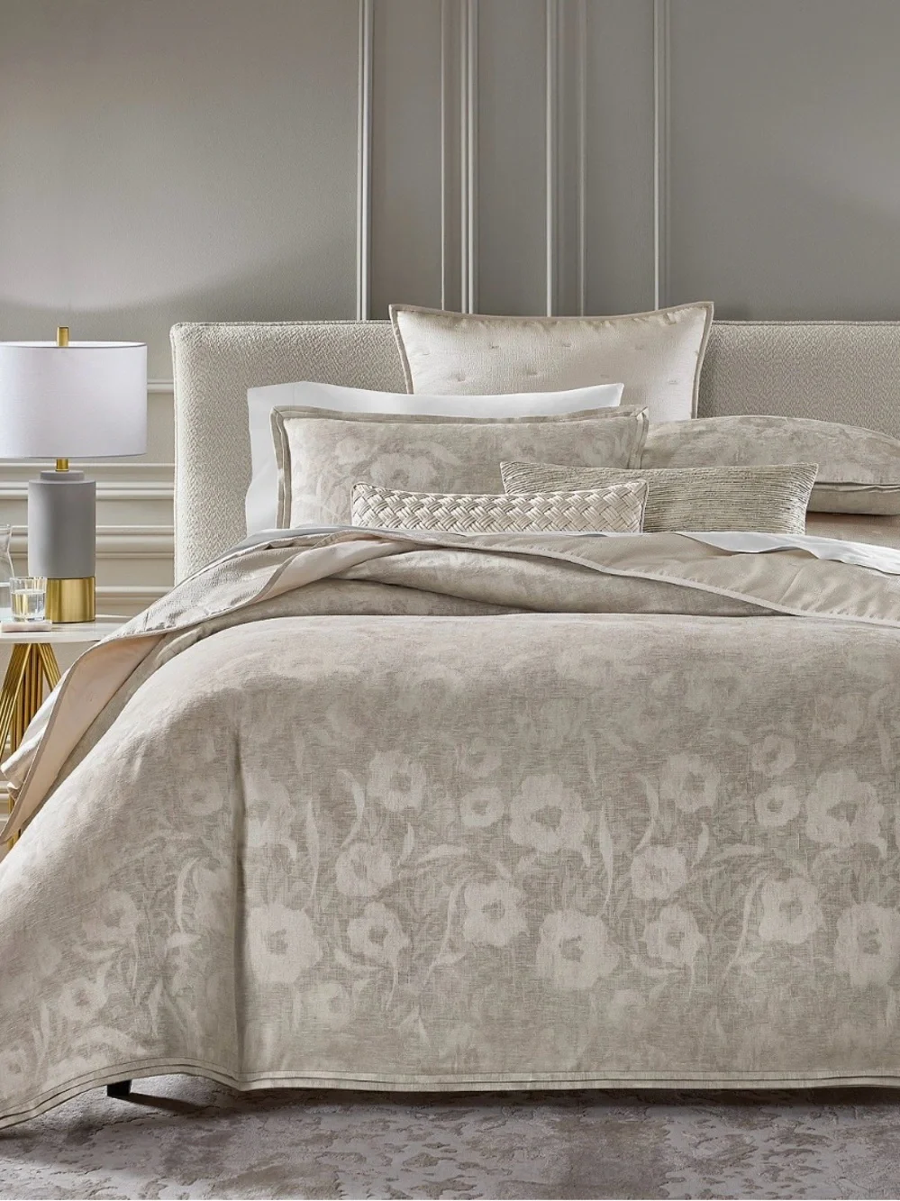 Hotel Collection Neutral Taupe Full/Queen Duvet Cover Set